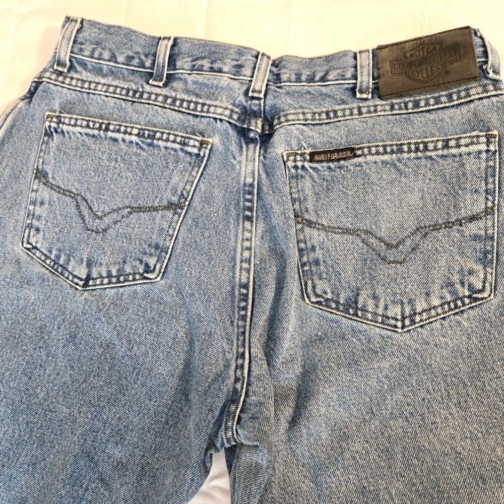Harley Davidson Jeans Women's Size 14 Reg. Blue Denim Straight Leg Biker Casual